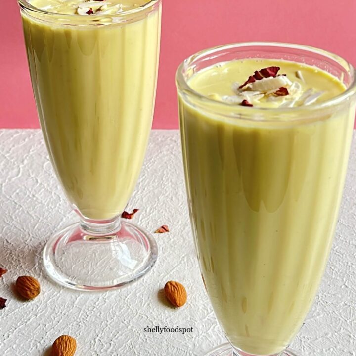 Badam milkshake recipe with custard powder